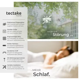 Tectake Fliegengitter mit Aluminiumrahmen 210 x 95 cm Anthrazit