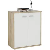 CARO-Möbel Kommode Tommy Sonoma Eiche, Weiß, Holzwerkstoff, Mode, 60x70x30 cm, Wohnzimmer, Kommoden & Sideboards, Highboards