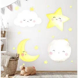 Tulup Aufkleber, 130x236 cm Nacht Himmel