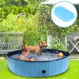 Randaco Hundepool Faltbar 160x30 Cm, Hunde Planschbecken & Badewanne, Swimmingpool Für Hunde & Haustiere