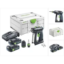 Festool C 18-Basic Akku-Bohrschrauber inkl. 2 x 3,0 Ah + Ladegerät + Systainer
