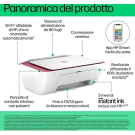 HP DeskJet 2823e All-in-One-Drucker - Rosa