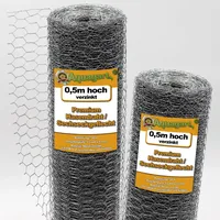Aquagart Sechseckgeflecht Hühnerzaun 80 m x 50 cm Metall