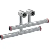 Geberit C-Stahl Anschluss-T-Stücke Set für Vor- und Rücklauf 15 x 15 mm