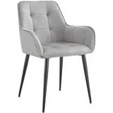 CLP Esszimmerstuhl, Hellgrau, Metall, 58x86x62 cm, Esszimmer, Stühle, Esszimmerstühle, Vierfußstühle