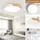 Style Home LED Deckenleuchte Deckenlampe 36W dimmbar mit Fernbedienung 3000K-6000K, Ø40*H4cm für Wohnzimmer Schlafzimmer Küche Holz