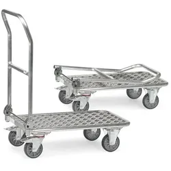 Klappwagen KW 12, Ladefläche Aluminium, Tragkraft 200kg - natur