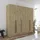 Rauch Wäscheschrank Avola 226 x 197 x 54 cm Braun/Schwarz