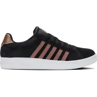 K-Swiss Court Tiebreak SDE Sneaker, Black/Rosegold, 40 EU