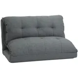 Homcom Bodenstuhl 2-in-1 mit 13 Positionen Verstellbare Rückenlehne für Wohnzimmer, Sessel, Polstersessel