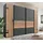 WIMEX Schwebetürenschrank Stockholm 270 x 208 x 65 cm Grau/Schwarz/Silber