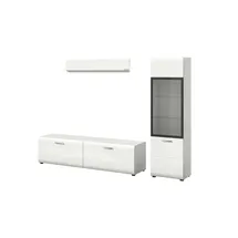 Möbel Kraft Wohnkombination ¦ weiß ¦ Maße (cm): B: 220 H: 160