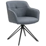 SAM Outillage Esszimmerstuhl Drehstuhl mit Armlehnen ocean schwarz Watson