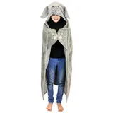 COFI Hochwertige Fleecedecke Kuscheldecke 100 x 130 cm Elefant