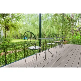 Elephant Gin Terrassenkomplettset WPC Hohlkammer 10 m2 grau