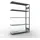 Schulte Lagertechnik Anbauregal Stahl 200 x 130 x 40 cm silber 5 Fachböden