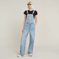 G-Star Straight Leg Latzhose - Hellblau - Damen - XXS
