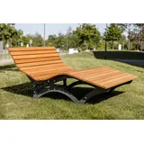 Liegeland Waldsofa verstellbare Rückenlehne Doppelliege Gartenliege Wellenliege