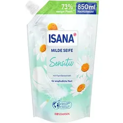 ISANA Milde Seife Sensitiv Flüssigseife Nachfüllpackung 850 ml