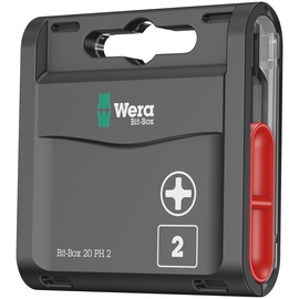 Wera 851/1 Bit-Box Kreuzschlitz Bit PH2x25mm, 20er-Pack (05057750001)