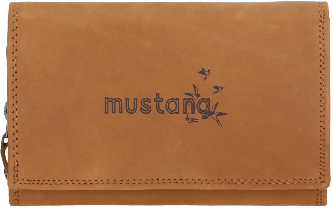 Mustang Überschlagbörse Damen Tampa Wallet cognac