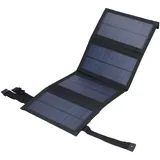 Faltbares Solarpanel, 20 W Tragbares USB-Ladegerät für Polykristalline Solarzellen, Ladegeräte für Camping Im Freien, Solar-Ladegerät (Black)