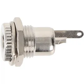 goobay DC-Einbaubuchse - Stift 2,5 mm, Metallausführung mit Lötfahnen
