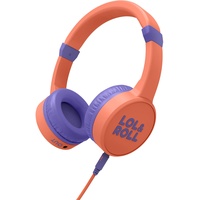 Energy Sistem Lol&Roll Pop Kids Headphones (Music Share, abnehmbares Audiokabel, maximale Lautstärke 85 dBs, Mikrofon) - Orange Kopfhörer Kabelgebunden Orange, Weiß