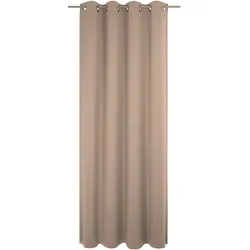 Vorhang WIRTH "Uni Collection", beige, B:142cm H:385cm, Baumwolle (Bio-Baumwolle), Gardinen, nach Maß