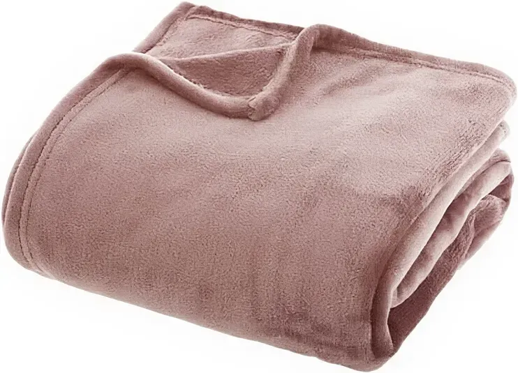 Rosa Flanell-Decke - 180x230cm