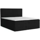 dein schlaf 24 BOXBETT LOFT IV 160/200 Cord Schwarz mit Taschen-Federkernmatratzen 7 Zonen H4 - Schwarz