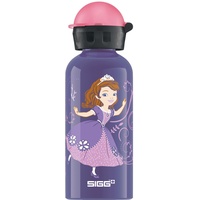 Sigg - Alu Trinkflasche Kinder - Sofia The First - Auslaufsicher - Federleicht - BPA-frei - Klimaneutral Zertifiziert - Violett - 0,4L