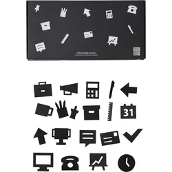 Design Letters Tafel-Icons office schwarz 20 St.