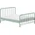 Vipack Metallbett VIPACK "Bronxx, standfest gebaut, gradlinige Optik in zeitlosem Design", grün (grün matt, grün matt, grün matt), B:166,5cm H:110cm L:207cm, Betten, inkl. Lattenrost, Mittelsteg und Fußstütze unter der Liegefläche