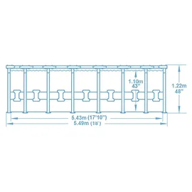 BESTWAY Steel Pro MAX Frame Pool 549 x 122 cm steinwandoptik