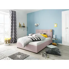 Home Affaire Polsterbett HOME AFFAIRE "Endres", rosa (flamingo), B:133cm L:210cm, imgrägnierte Struktur (100% Polyester), Betten, Polsterbett, mit Bettkasten, wahlweise ohne Matratze/Lattenrost oder incl. Matratze