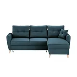 Sofa.de Ecksofa Carla ¦ blau ¦ Maße (cm): B: 230 H: 93 T: 159.0