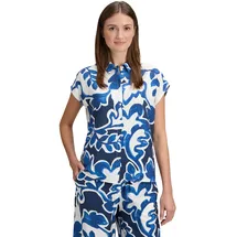 Betty & Co Hemdbluse mit Print Blau/Weiß 46