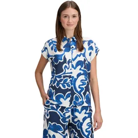 Betty & Co Hemdbluse mit Print Blau/Weiß 46