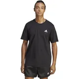 adidas Herren Essentials Single Jersey Embroidered Small Logo Langarm T-Shirt Schwarz,