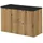 [en.casa] Waschtischunterschrank Skelbolu 90x60x40cm Eicheoptik/Schwarz [en.casa]
