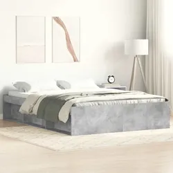 Bettgestell Betongrau 160x200 cm