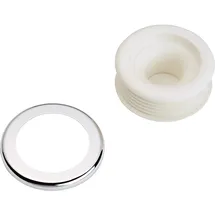 Markenprodukt Spülrohrverbinder Ø 28 mm - Ø 32 mm x Ø 55 mm mit Rosette