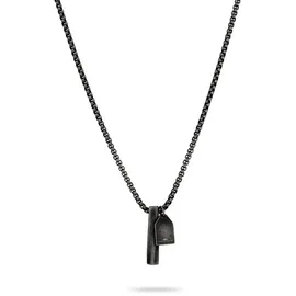FYNCH-HATTON Kette mit Anhänger The Twist Edelstahl grau/schwarz