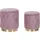 Beliani Pouf 2er Set Rosa