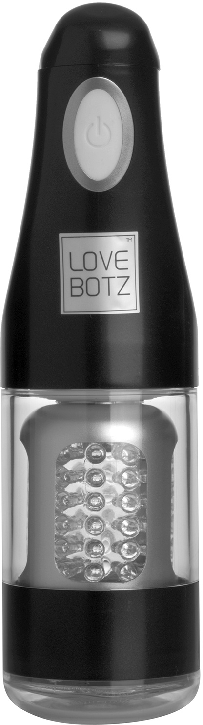 LoveBotz Ultra Bator Stoß- und Wirbel-Masturbator - Schwarz - Schwarz