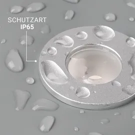 Longlife LED Einbaustrahler Mini Livorno 3W RGBW IP65 - Farbe: silber - Anzahl: 2x