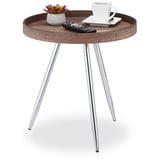 Relaxdays Couchtisch & Beistelltisch 46x46x48 cm braun