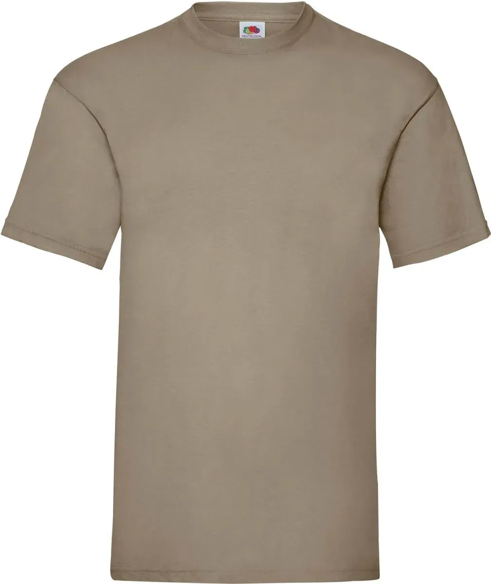 Fruit of the Loom Herren Valueweight T T-Shirt 61-036-0 khaki 3XL