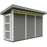 TIMBELA Gartenhaus 1,61 x 4,11 m Grau